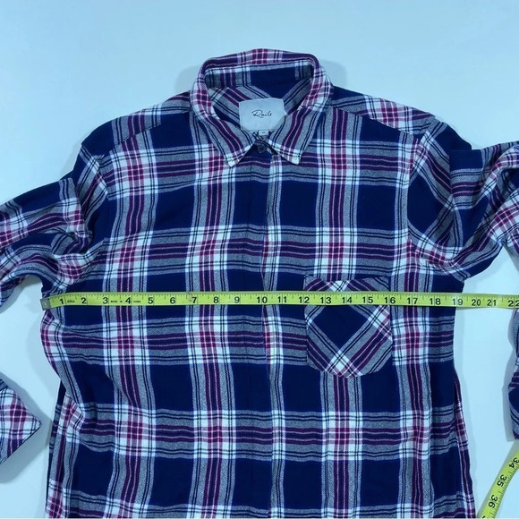 Rails Button Front Flannel Shirt Dress Long Sleeve - Picture 7 of 7